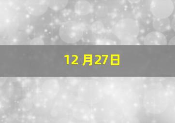 12 月27日